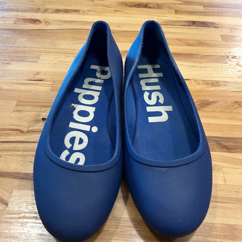 Hush Puppies Blue Slip-On Flats